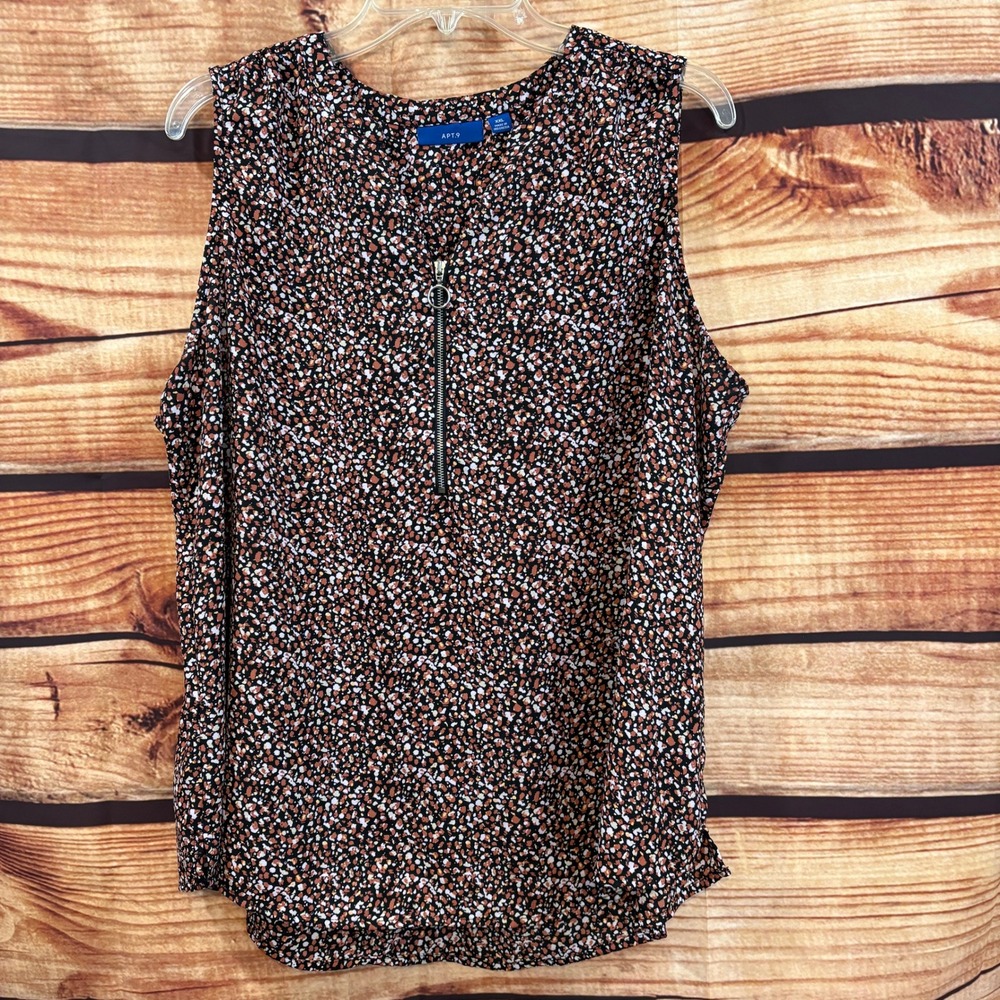 Apt. Womens Black Rust Sleeveless Pullover‎ Career Top Size XXL